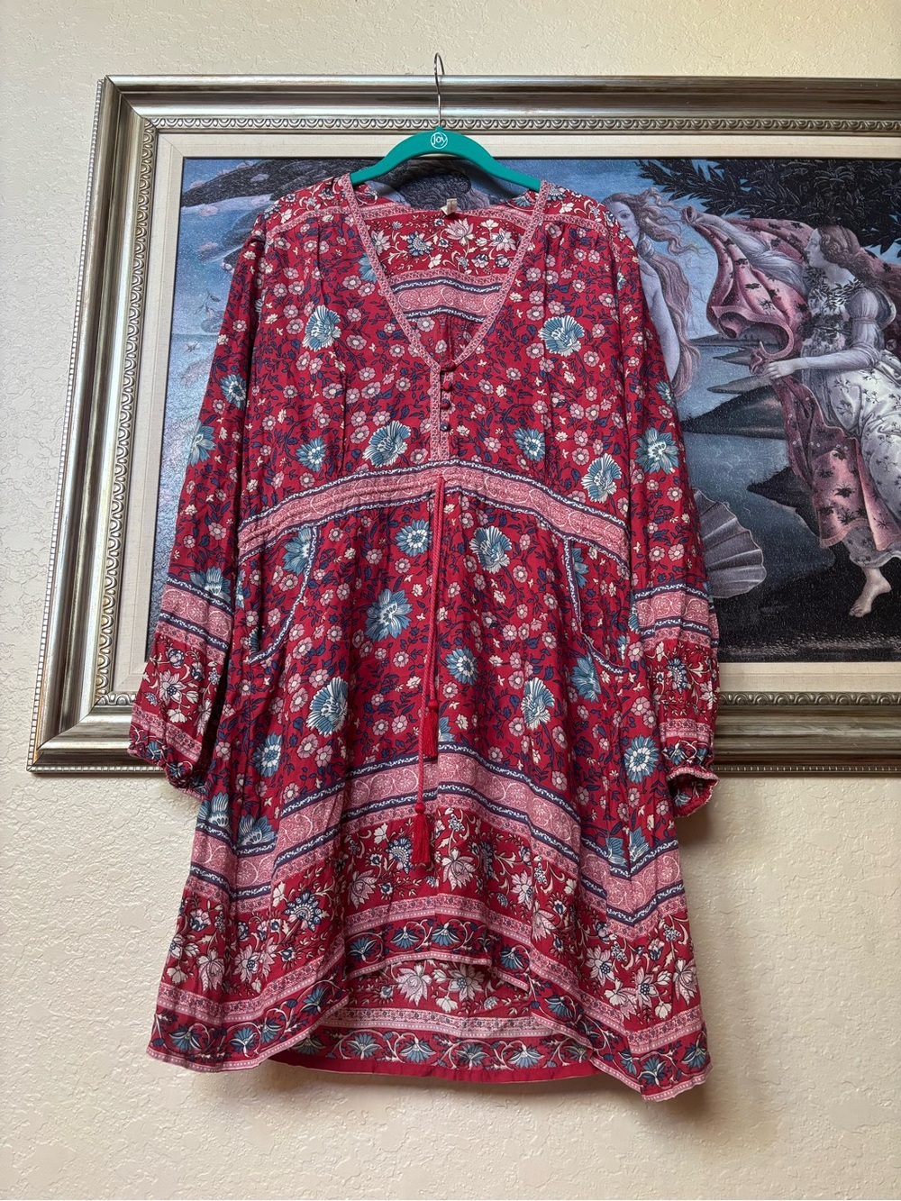 Spell folk town Floral Long-Sleeve Boho play Dress
